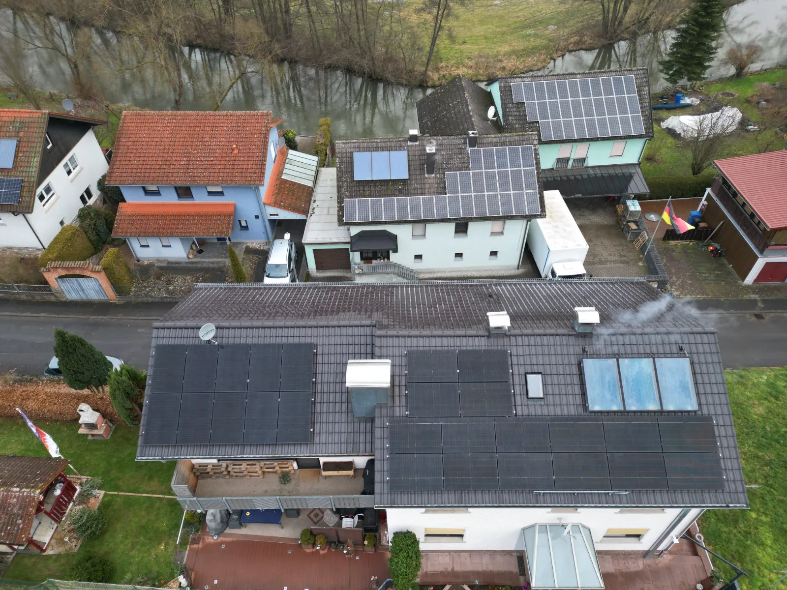 Von SunShare umgesetzte Photovoltaikanlage auf einem Wohnhaus in Unterfranken