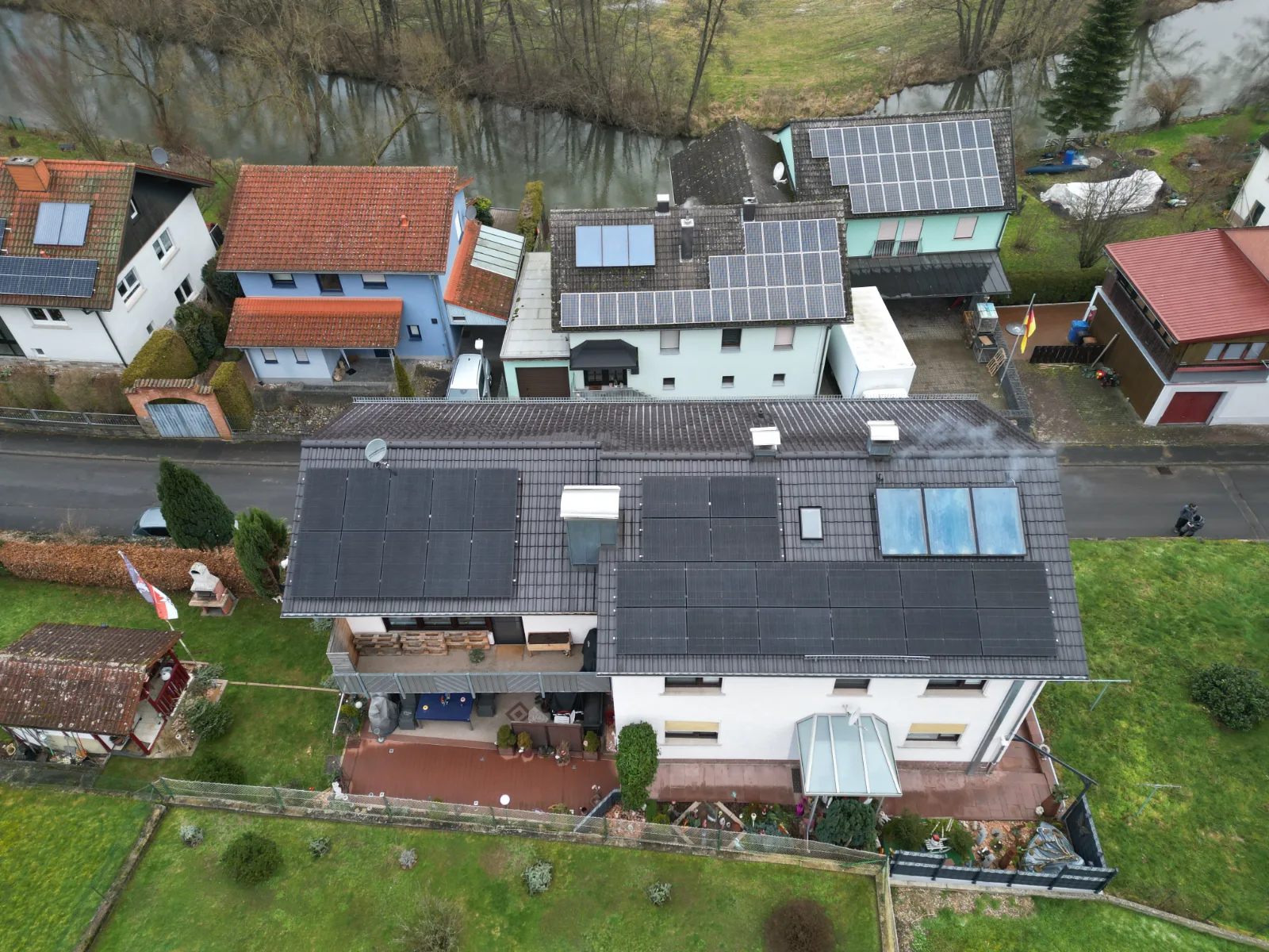 Von SunShare umgesetzte Photovoltaikanlage auf einem Wohnhaus in Unterfranken