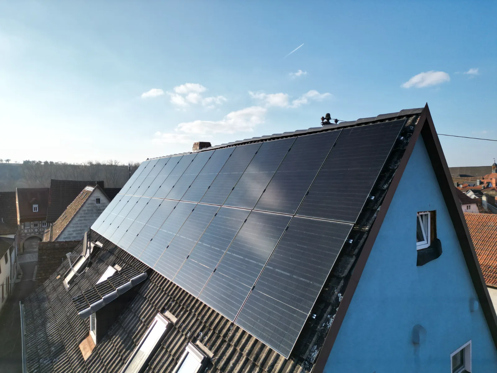Von SunShare umgesetzte Photovoltaikanlage auf einem Wohnhaus in Thüngersheim